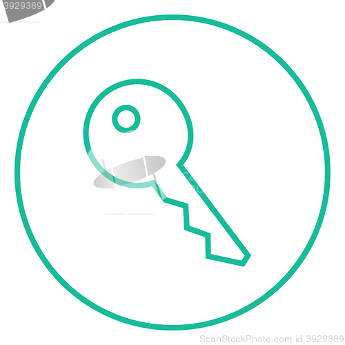 Image of Key for house line icon.