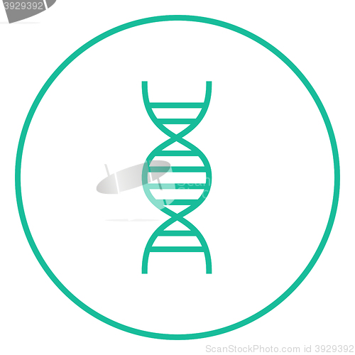 Image of DNA line icon.