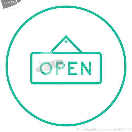 Image of Open sign line icon.