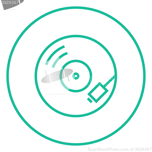 Image of Turntable line icon.