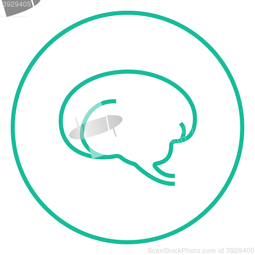 Image of Brain line icon.