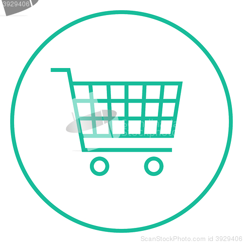 Image of Shopping cart line icon.