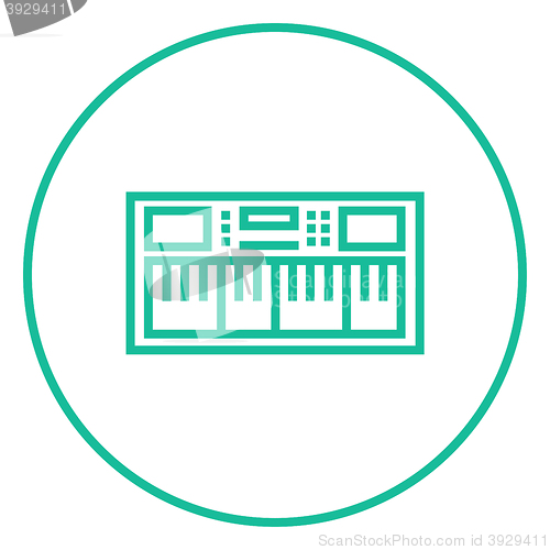 Image of Synthesizer line icon.