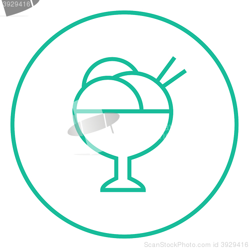 Image of Cup of an ice cream line icon.