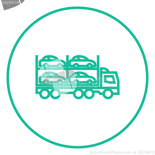 Image of Car carrier line icon.