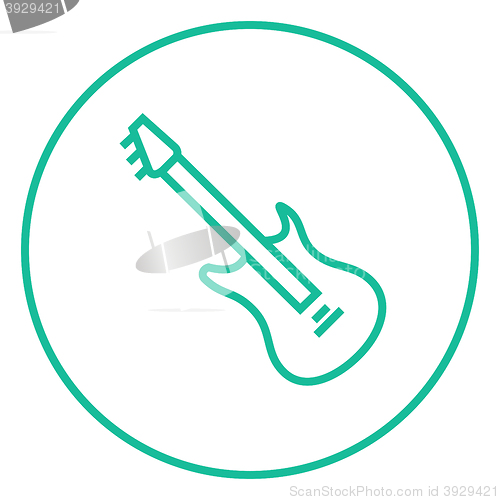 Image of Electric guitar line icon.