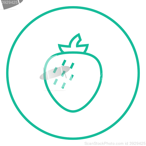 Image of Strawberry line icon.