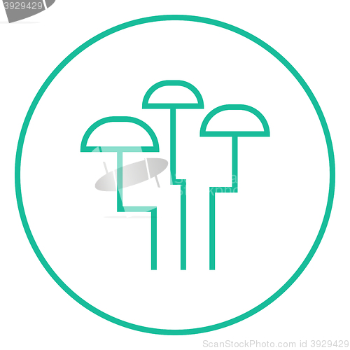 Image of Mushroom line icon.