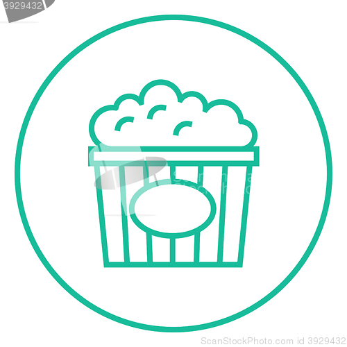 Image of Popcorn line icon.