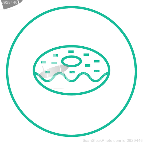 Image of Doughnut line icon.