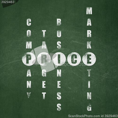 Image of Advertising concept: Price in Crossword Puzzle