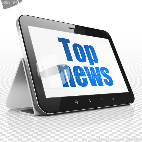 Image of News concept: Tablet Computer with Top News on display