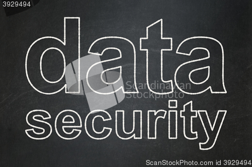 Image of Security concept: Data Security on chalkboard background