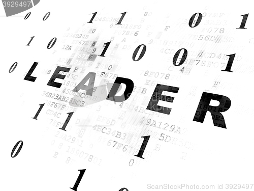 Image of Finance concept: Leader on Digital background