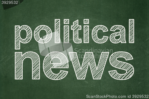 Image of News concept: Political News on chalkboard background