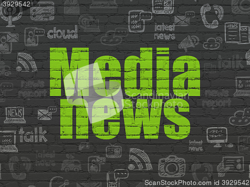 Image of News concept: Media News on wall background