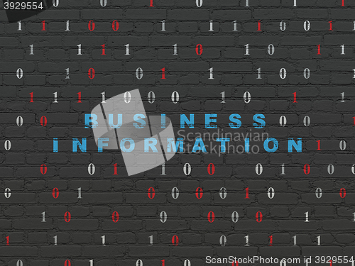 Image of Business concept: Business Information on wall background