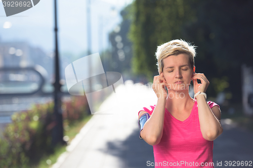 Image of jogging woman portrait