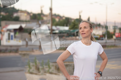 Image of jogging woman portrait