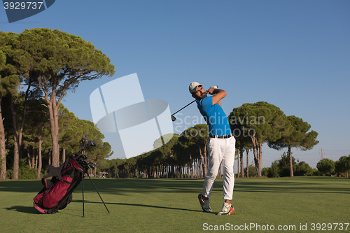 Image of golf player hitting shot