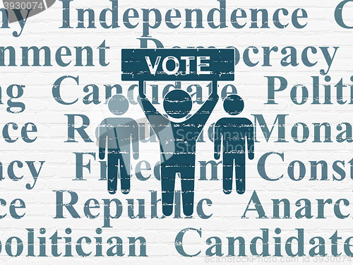 Image of Political concept: Election Campaign on wall background