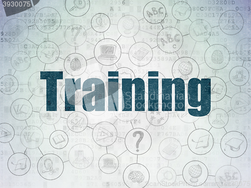Image of Studying concept: Training on Digital Data Paper background