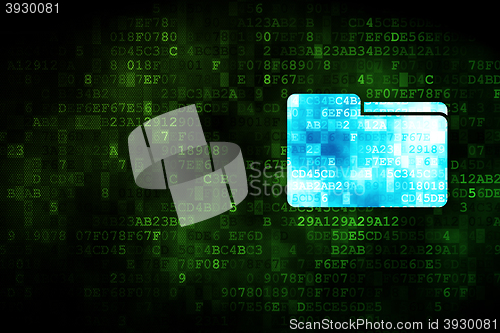 Image of Finance concept: Folder on digital background