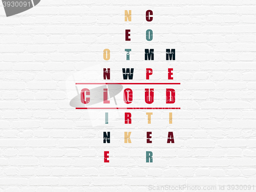 Image of Cloud networking concept: Cloud in Crossword Puzzle