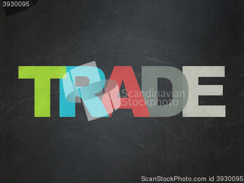 Image of Finance concept: Trade on School board background