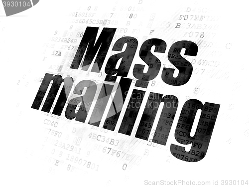 Image of Marketing concept: Mass Mailing on Digital background