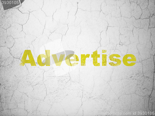 Image of Marketing concept: Advertise on wall background