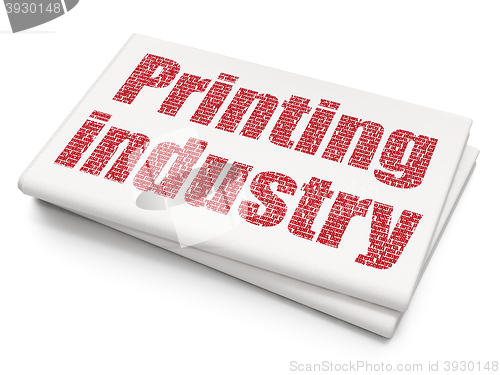 Image of Manufacuring concept: Printing Industry on Blank Newspaper background