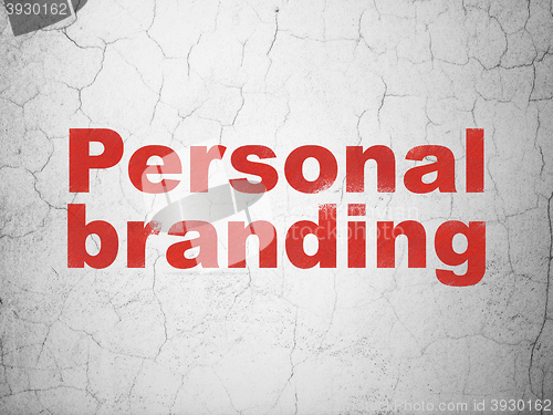 Image of Marketing concept: Personal Branding on wall background