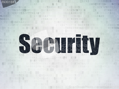 Image of Safety concept: Security on Digital Data Paper background