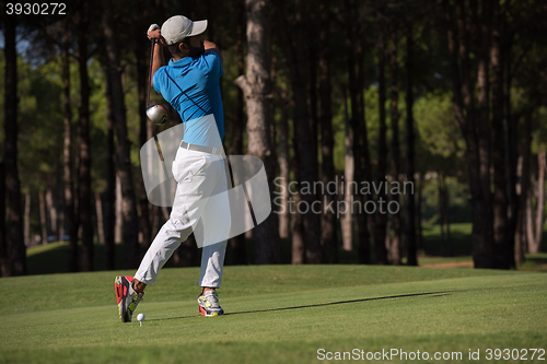 Image of golf player hitting shot