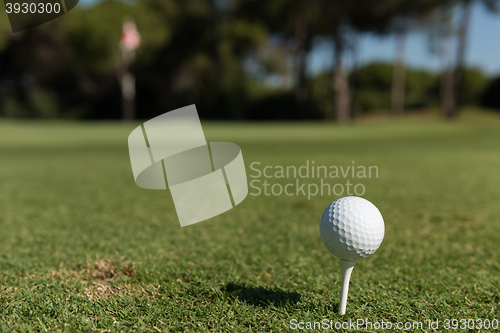 Image of golf ball on tee