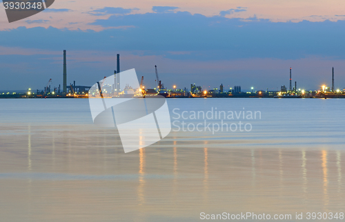 Image of Industrial plant and sea