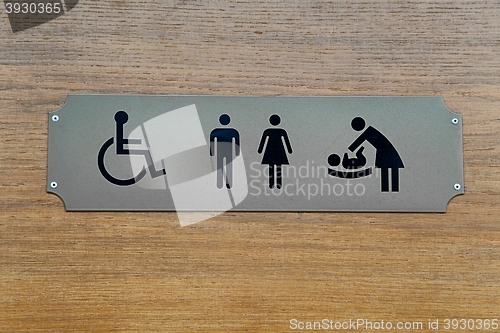 Image of Toilet sign on the door