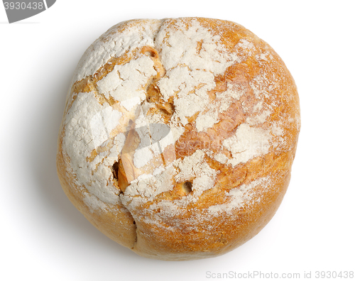Image of Rounded bread from above