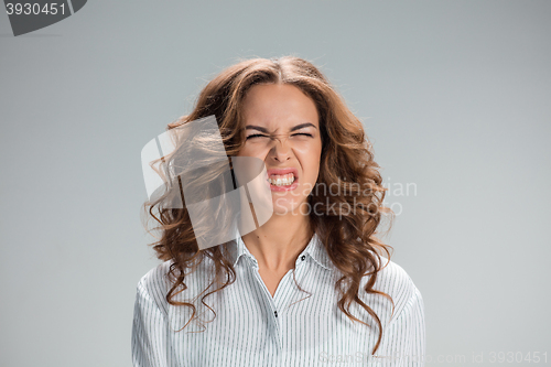 Image of The portrait of disgusted woman