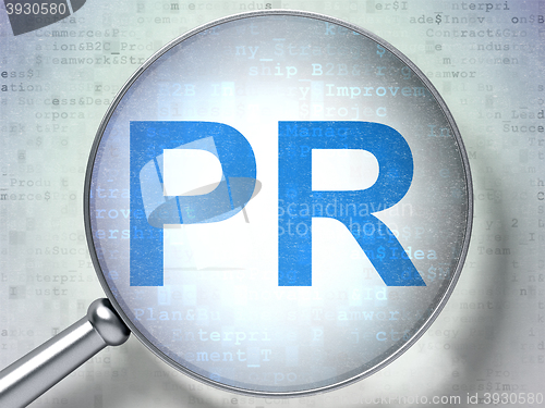 Image of Advertising concept: PR with optical glass