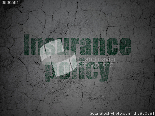 Image of Insurance concept: Insurance Policy on grunge wall background