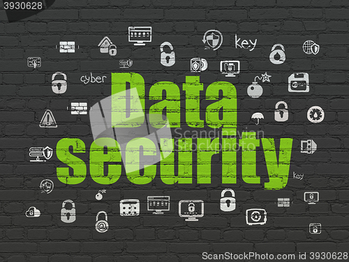 Image of Safety concept: Data Security on wall background