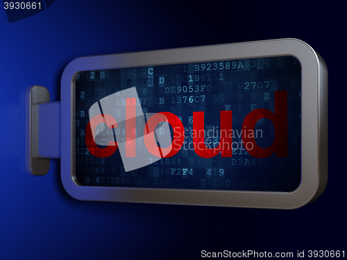 Image of Cloud technology concept: Cloud on billboard background