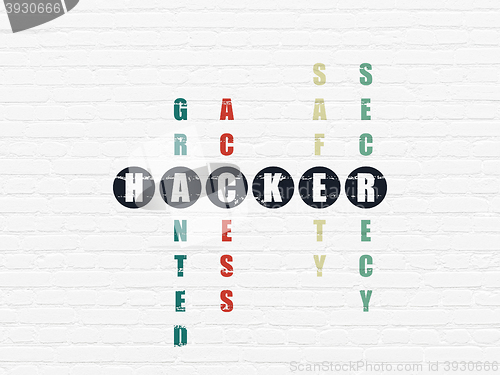 Image of Privacy concept: Hacker in Crossword Puzzle