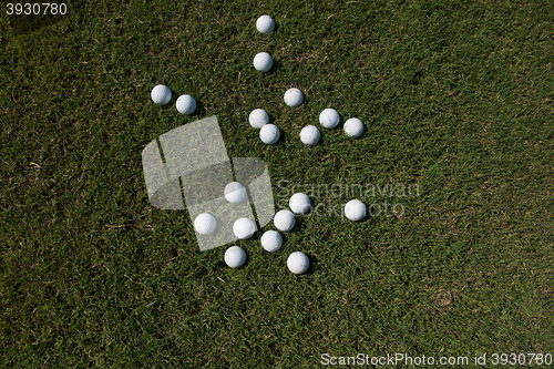 Image of golf balls background