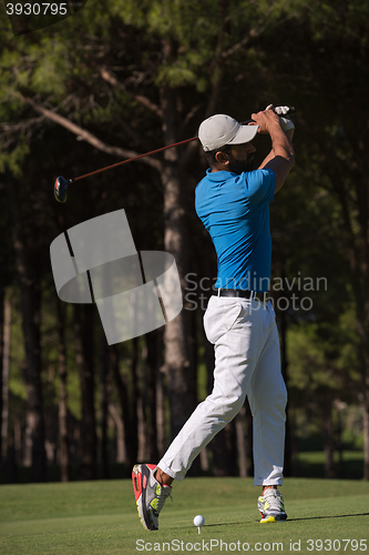 Image of golf player hitting shot