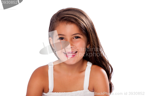 Image of Cute girl missing teeth smiling