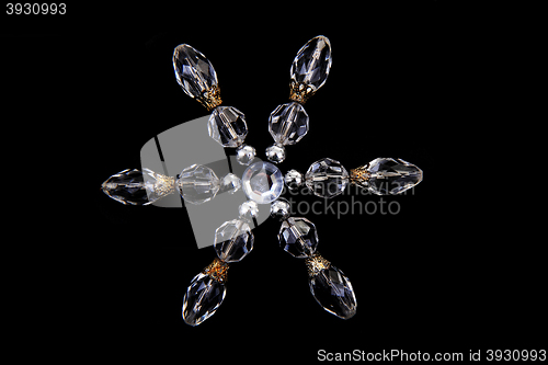Image of white glass snowflake