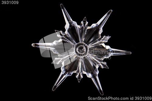 Image of white glass snowflake